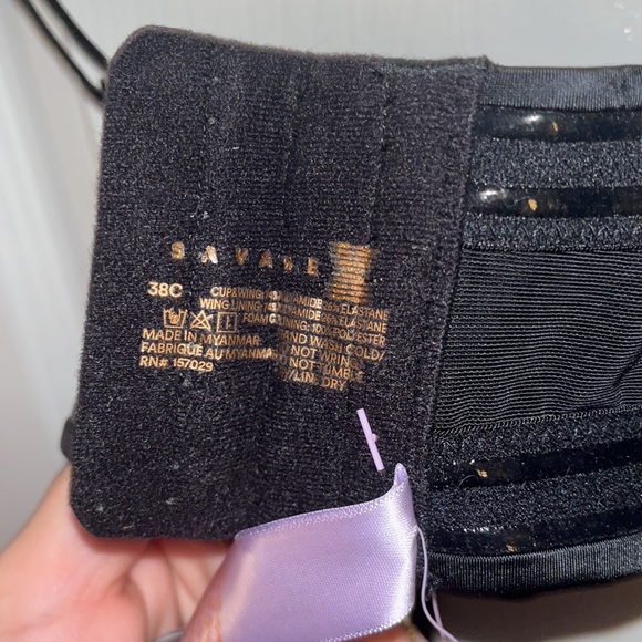 COPY - Savage Fenty black push up bra w/ removable straps. - Picture 3 of 5